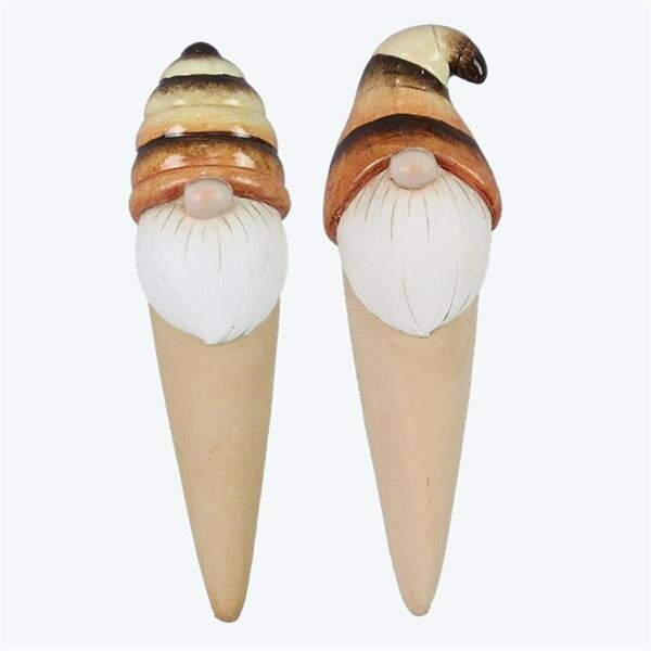 Youngs Ceramic Gnome Waterer Decor, Assorted Color - 2 Piece 72499